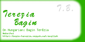 terezia bagin business card